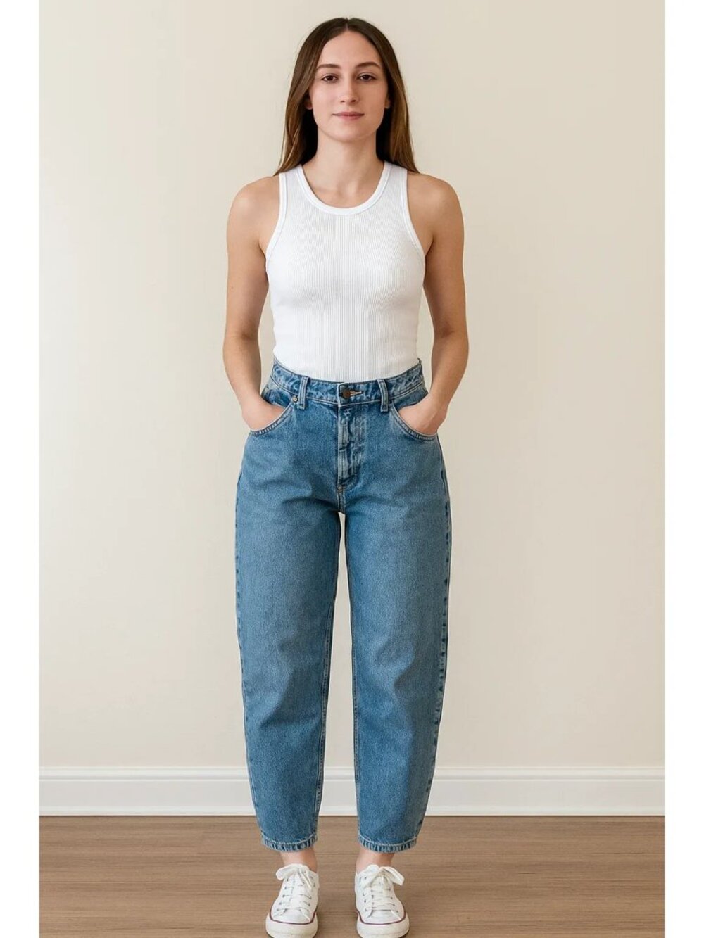 Vintage 80s Rio High-Waisted Stonewashed Blue Jeans Junior Size 13